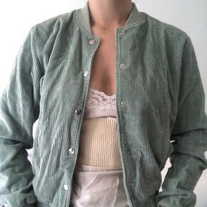 Suede Green/Mint Bomber Jacket
